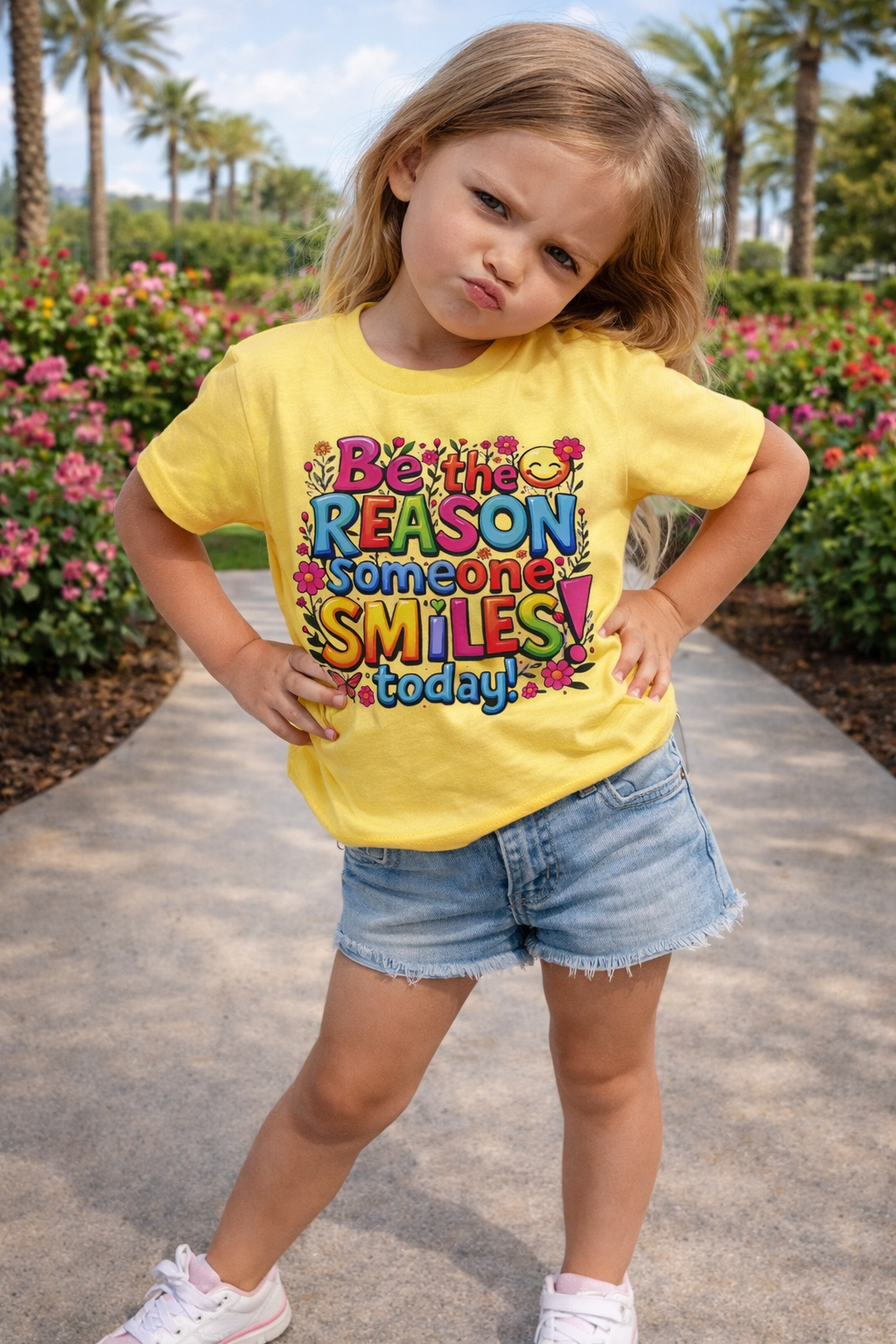 Be the Reason Someone Smiles Today” Graphic T-Shirt